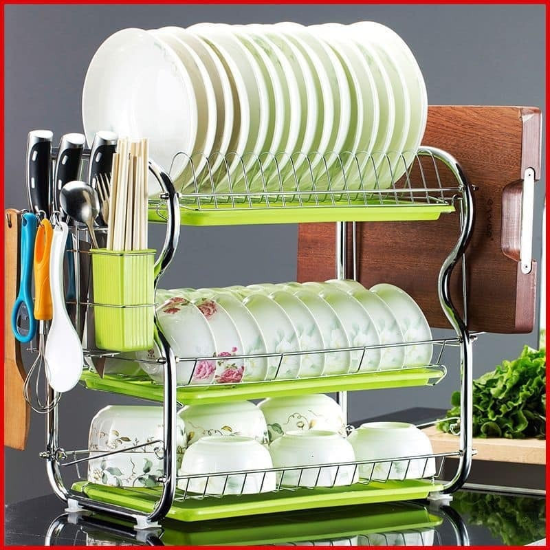 Modern design 3 tier kitchen dish drying rack