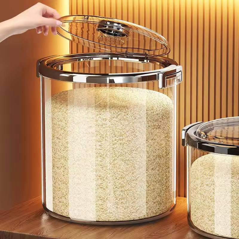 Premium Transparent Rice Container Jar