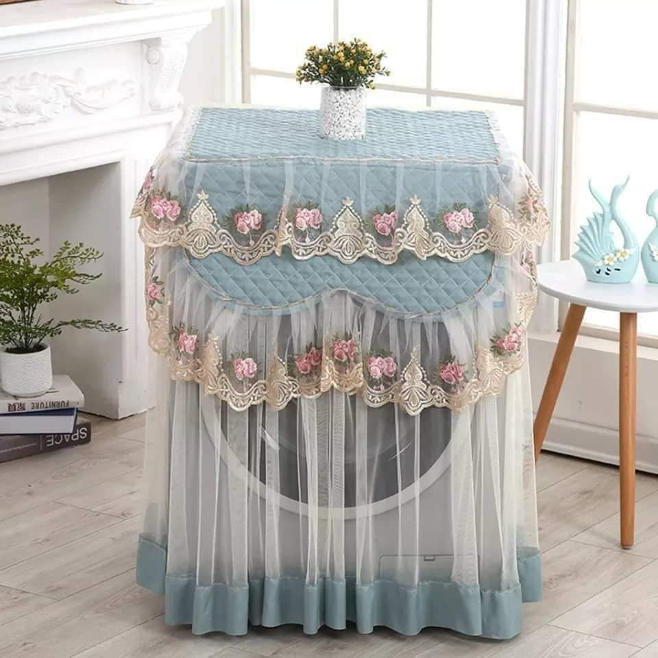 Lace Ruffles Floral Washing Machine Cover