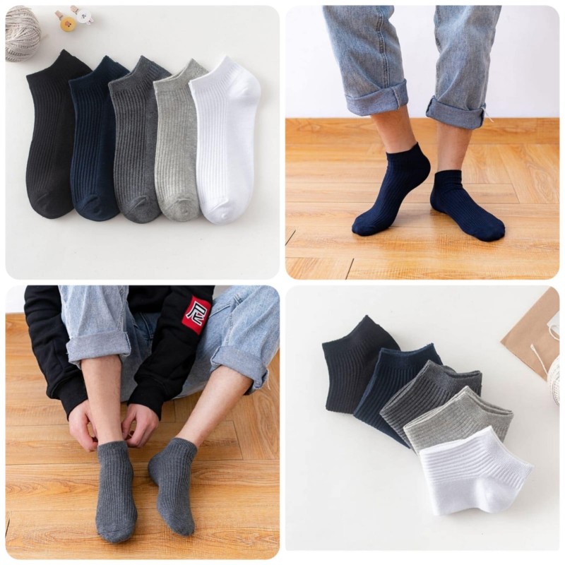 Low Top Solid Color Men's Socks