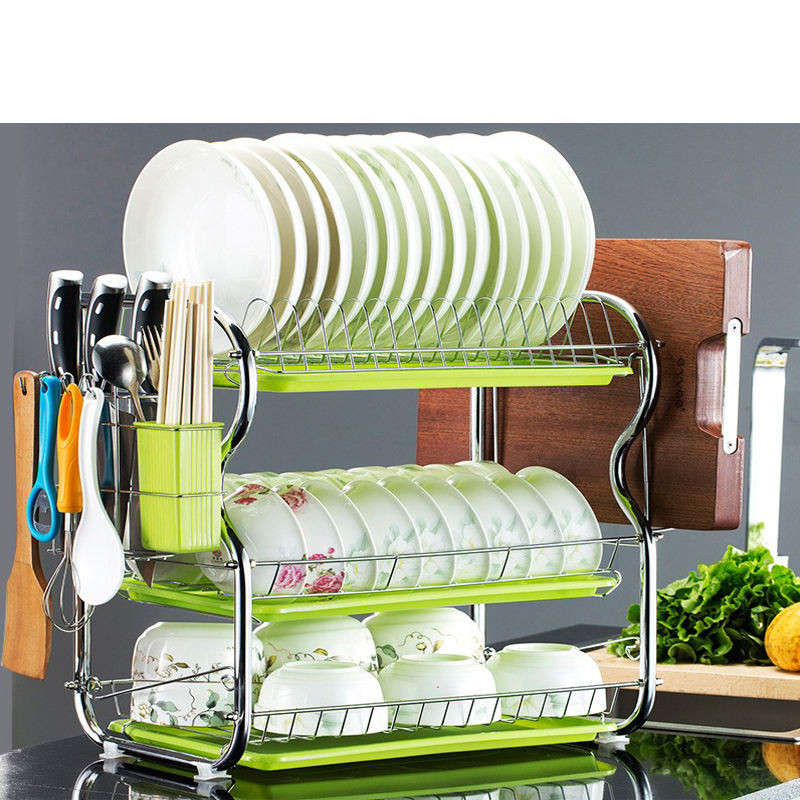 Modern design 3 tier kitchen dish drying rack