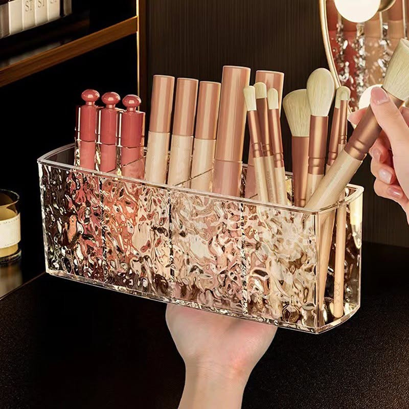 4 Grid Water Ripple Acrylic Makeup Storage Holder
