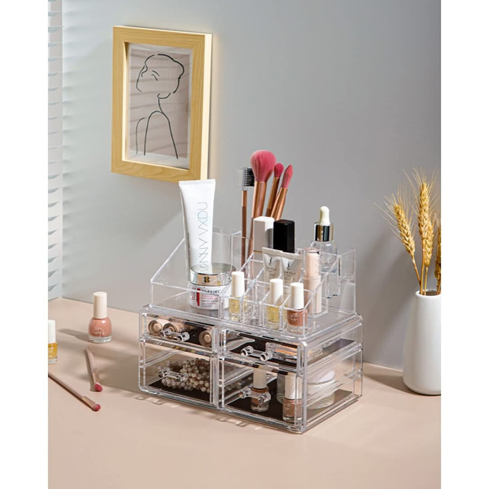 Cosmetic Organizer Makeup Case Holder Lipstick Jewelry Cosmetic Box