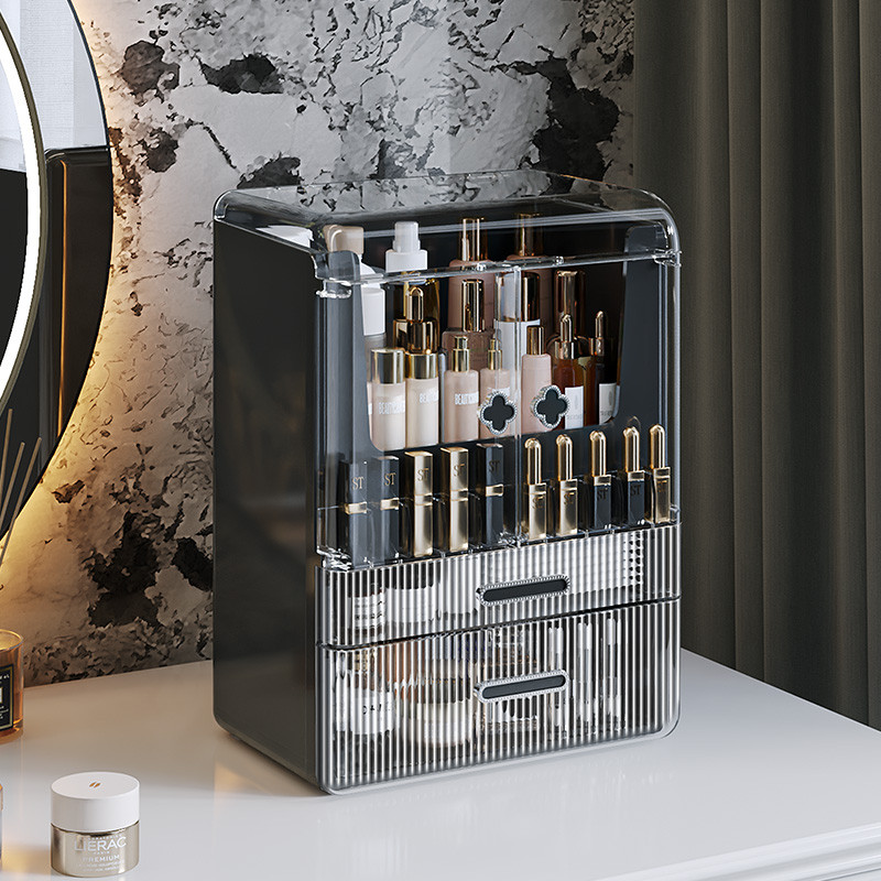 Bedroom Desktop Organizer, Drawer-style Transparent Storage Box, Storage Organizer for Skincare, Cosmetics, and Jewelry