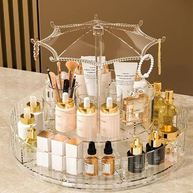 Makeup Organiser 360° Rotating Transparent Storage Box