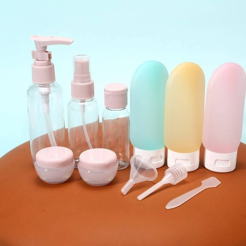 Travel Bottles Set With Storage Bag Travel Size Empty Liquid Cream Lotion Containers Fine Mist Spray Bottle Squeeze Tube